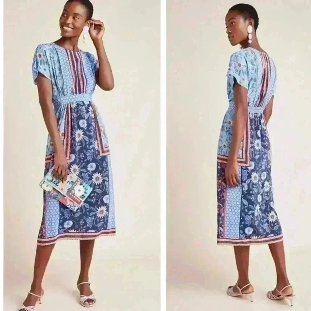 ANTHRO" Kachel Eliason Floral Printed Dress